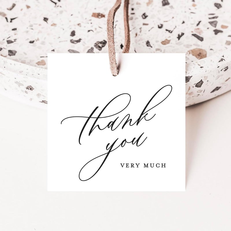 ThreeKin Collective ThreeKin Pack of 50 Thank You Gift Tags - Thank You Very Much - Image 1